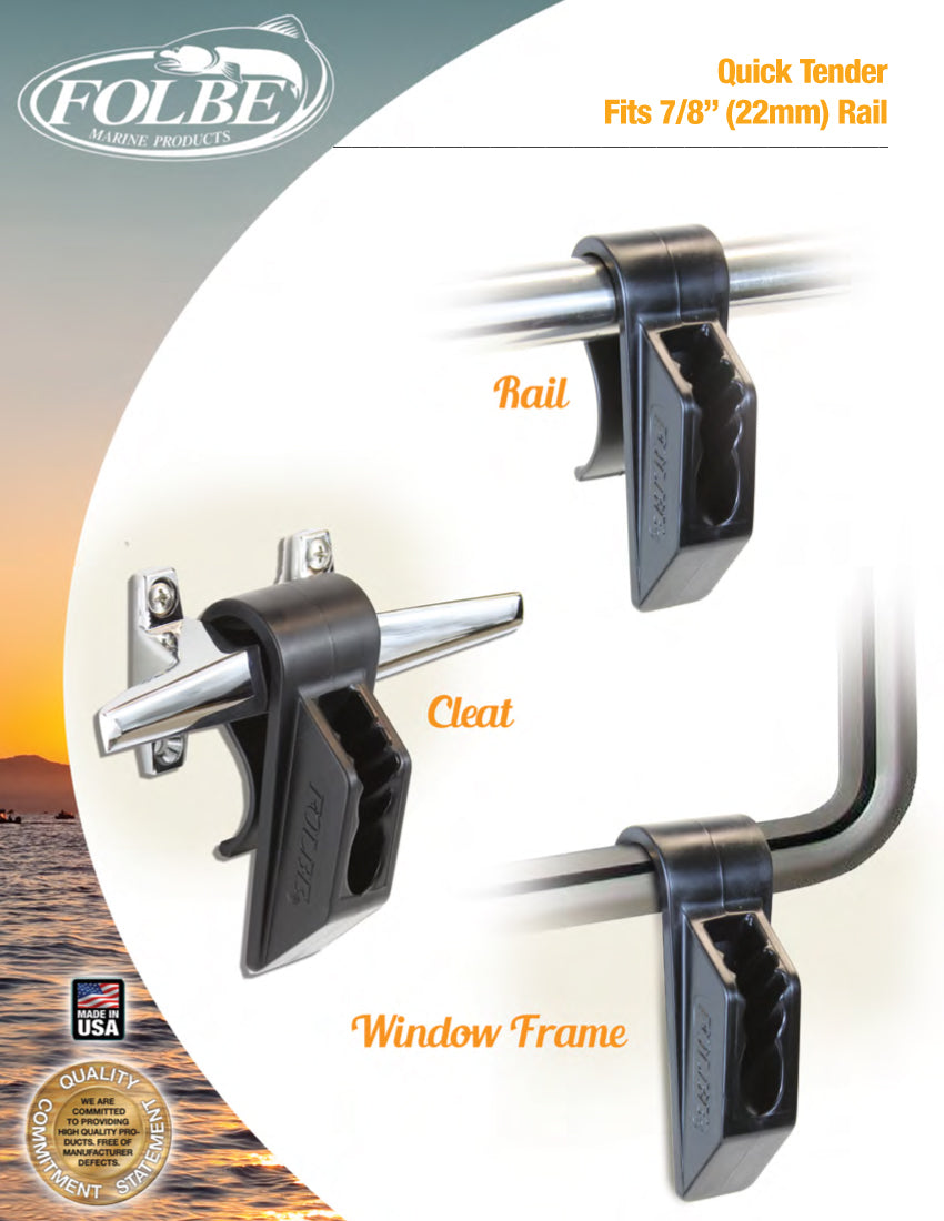 F033 - Quick Tender for 7/8" Rails (Set of 2) - Blue