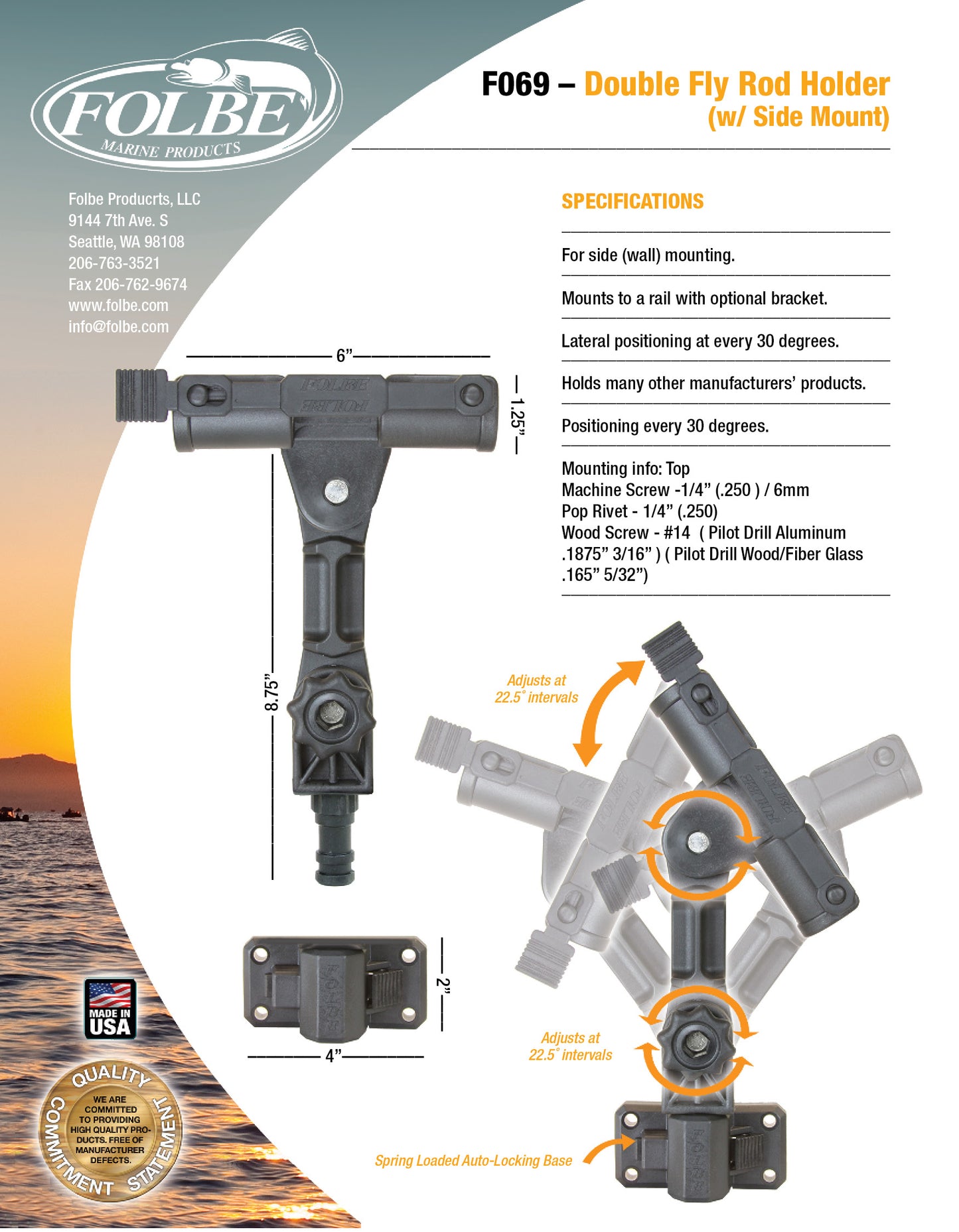 Folbe Fly Rod Holder (Double)