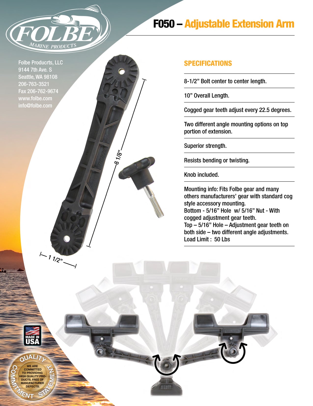 F050 - Adjustable Extension Post