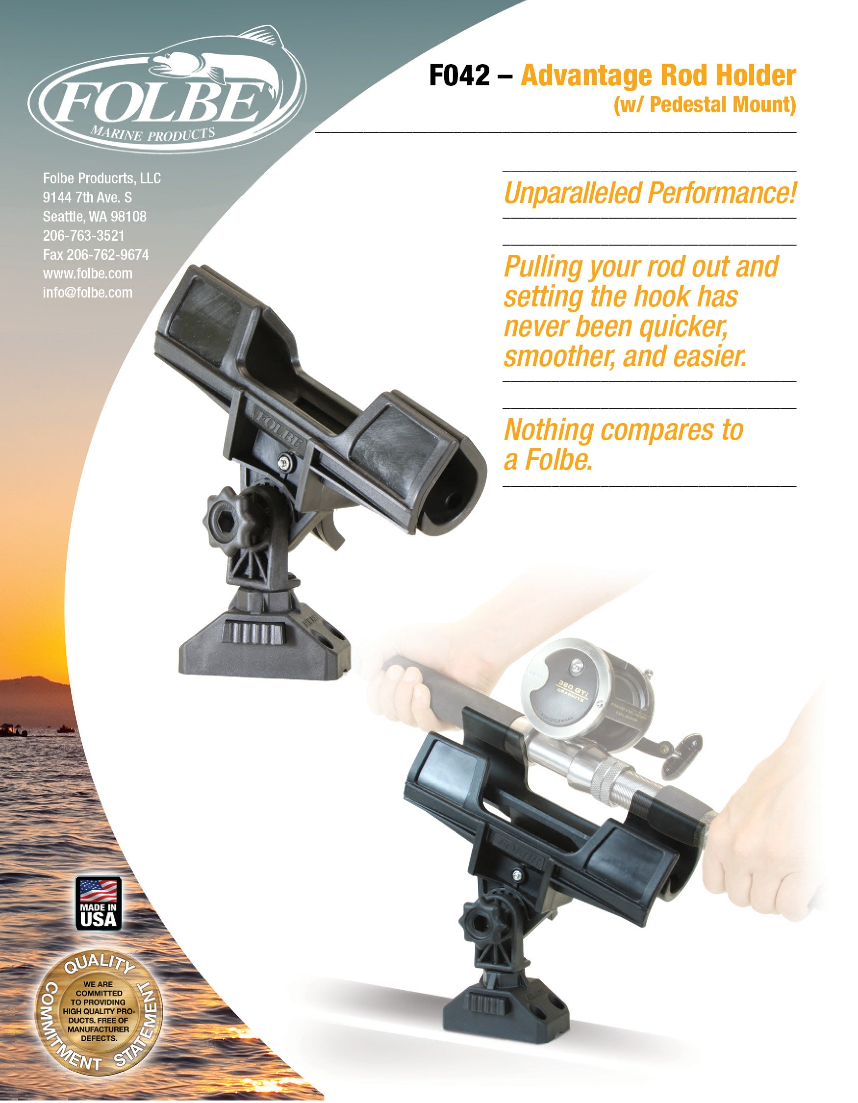 pedestal fishing rod holder F042 - Advantage Rod Holder